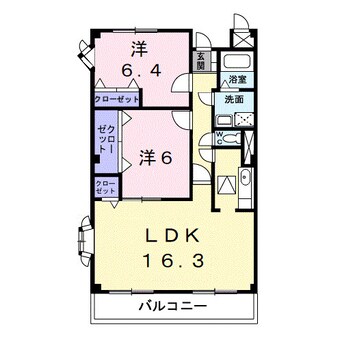 間取図 きのくに線・紀勢本線/紀三井寺駅 徒歩14分 1階 築23年