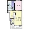 ピオニール岡田 1LDKの間取り