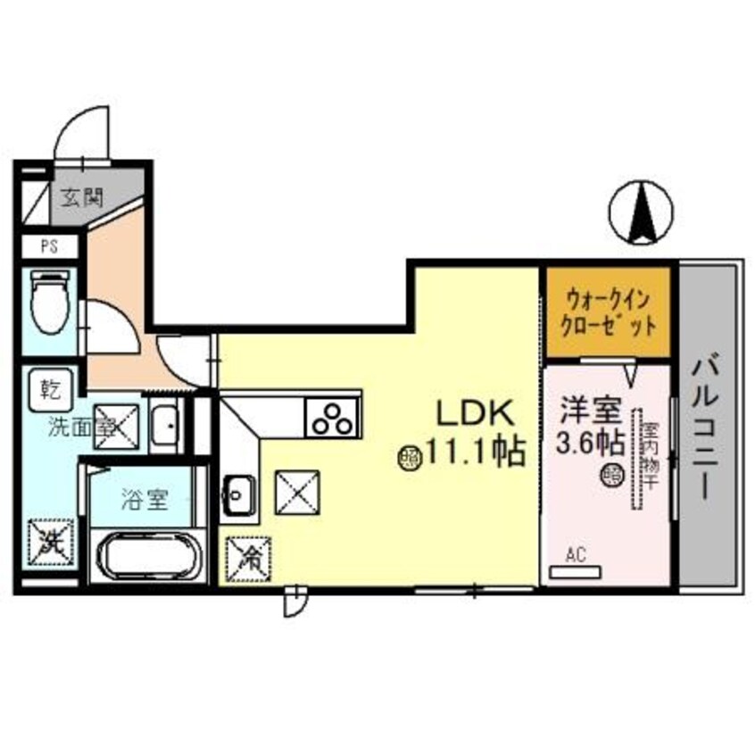 間取図 D-ROOM西汀丁