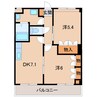 彩城Ｂ 2DKの間取り