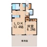 フロントパディー 1LDKの間取り