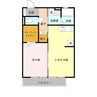 ＲＡＳＩＳ大海Ⅱ 1LDKの間取り