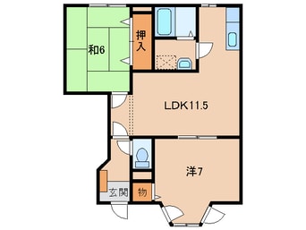 間取図 きのくに線・紀勢本線/箕島駅 徒歩5分 1階 築26年