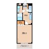 ボヌール 1Kの間取り