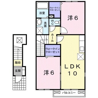 間取図 きのくに線・紀勢本線/黒江駅 徒歩18分 2階 築16年