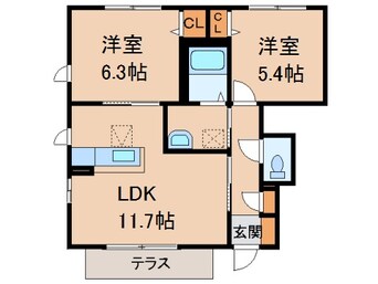 間取図 シャーメゾン西浜Ｂ