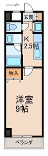 メゾン山水Ⅱ 1Kの間取り