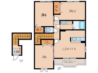 間取図 それいゆ東小二里