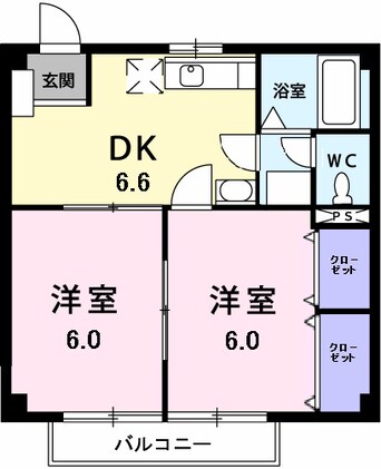 間取図 ハイツＴ＆Ｔ2