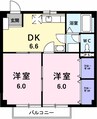 ハイツＴ＆Ｔ2 2DKの間取り