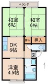 ハイツタカラ 3DKの間取り