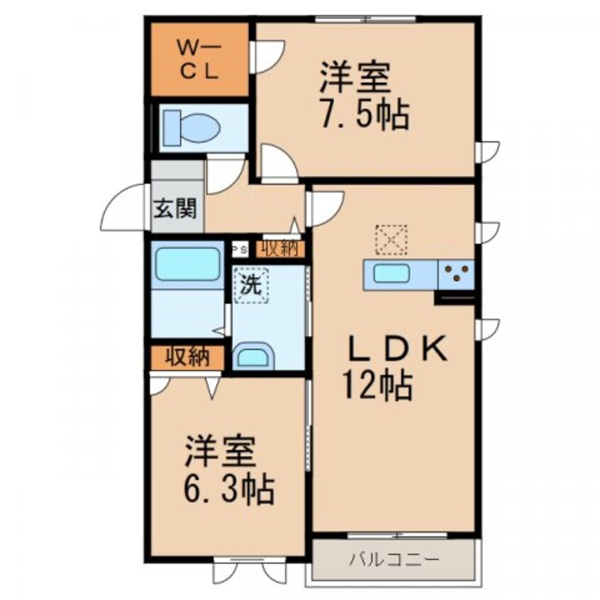 間取図 南海本線/和歌山市駅 バス17分長路下車:停歩3分 2階 築4年