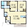 ルミエール重根 2LDKの間取り