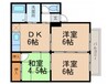 ジョイハイツ 3DKの間取り