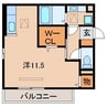 D-room出島 1Rの間取り