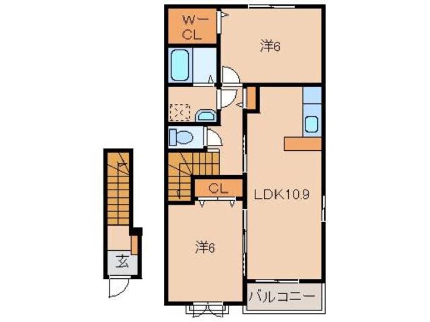 間取図 きのくに線・紀勢本線/海南駅 バス4分エバグリーン前下車:停歩8分 2階 築5年