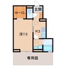 プレジデント セキエイ 1Kの間取り
