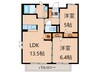 和歌浦ガーデンテラス 2LDKの間取り