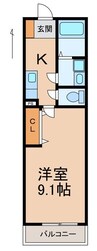 グランパシフィック和歌浦東innovation 1Kの間取り