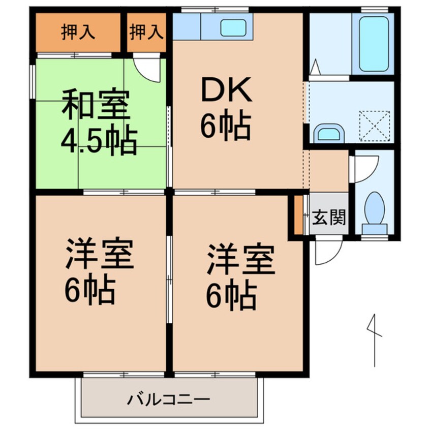 間取図 ジョイハイツ