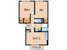 LE FIGAROⅡ 2DKの間取り