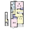 プランドール３ 2LDKの間取り