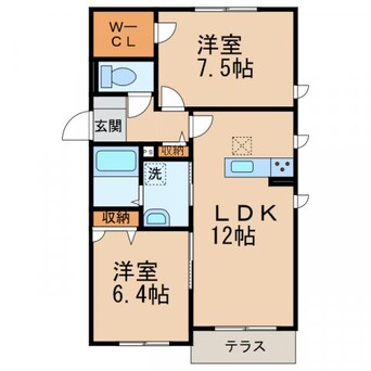 間取図 南海本線/和歌山市駅 バス9分長路下車:停歩3分 1階 築3年