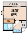 プレゼンス浜の宮 1Kの間取り