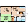 きのくに線・紀勢本線/湯浅駅 徒歩15分 1階 築26年 2DKの間取り