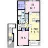 紀州鉄道/学門駅 徒歩15分 2階 築3年 2LDKの間取り
