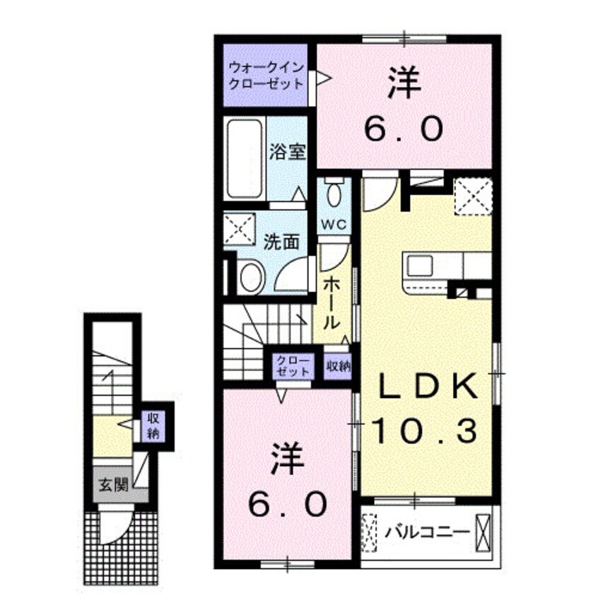 間取図 きのくに線・紀勢本線/海南駅 バス20分田津原下車:停歩2分 2階 築3年