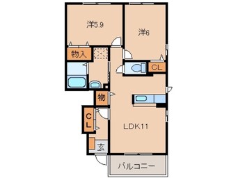 間取図 きのくに線・紀勢本線/藤並駅 徒歩20分 1階 築16年