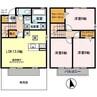 ローズコート名草　B棟 3LDKの間取り