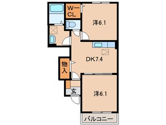 間取図 フレスコリーリオ　Ⅱ