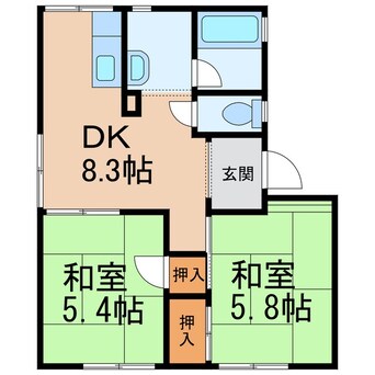 間取図 きのくに線・紀勢本線/海南駅 徒歩8分 1階 築35年