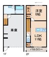ラグレージ和歌浦 1LDKの間取り
