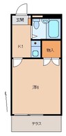 ＰｉＰｉハウス打越町 1Kの間取り