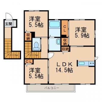 間取図 シャーメゾン広川