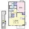 きのくに線・紀勢本線/道成寺駅 徒歩12分 2階 築16年 1LDKの間取り