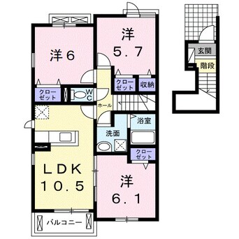 間取図 きのくに線・紀勢本線/海南駅 徒歩55分 2階 築10年