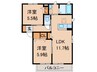 南海本線/和歌山市駅 バス:20分:停歩5分 1階 築15年 2LDKの間取り