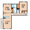 シャーメゾン彩花 2LDKの間取り