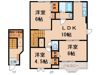 間取図 ＣＲＥＳＴＡＬＬ ＫＯＹＡⅢ