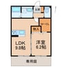Flora A 1LDKの間取り