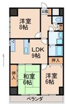 Wajima小雑賀マンション 3LDKの間取り