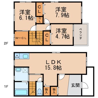 間取図 フジパレス戸建賃貸和歌山市西高松