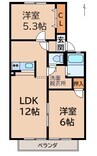 プレシオ・カサ 2LDKの間取り