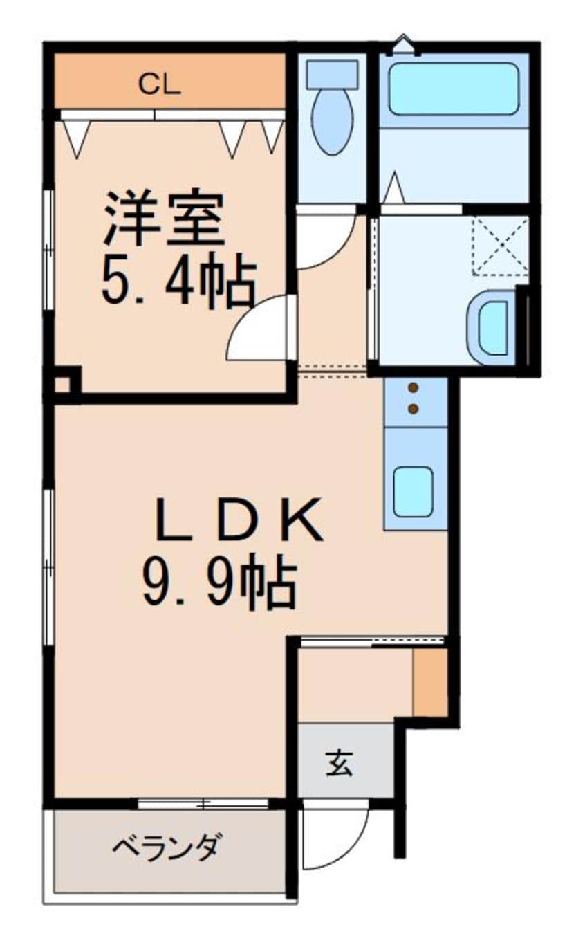 間取図 クラウンハイツ宮崎町