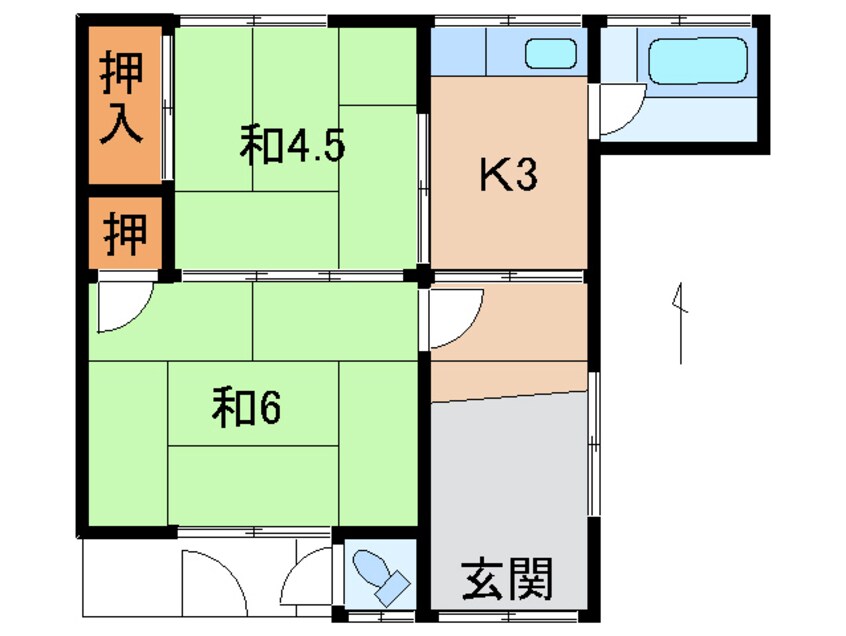 間取図 辻住宅Ａ