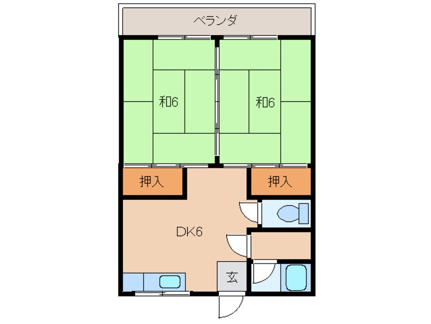 間取図 黒川コーポ